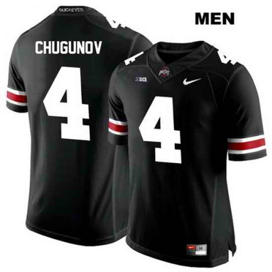 Chris Chugunov Nike Ohio State Buckeyes Authentic Mens White Font Stitched  4 Black College Football Jersey Jersey
